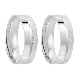 k161 – Alianças de Compromisso em Prata 950 + Estojo Luxo