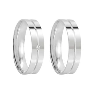 k160 – Alianças de Compromisso em Prata 950 + Estojo Luxo