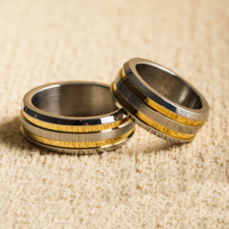 Alianças de Aço Eros Ipg 8mm + Estojo Luxo