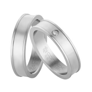 Alianças de Aço Apolo S e Venus S + Estojo Luxo