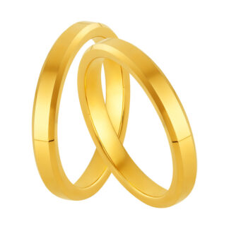 Alianças de Tungstênio Maldivas Dourada 3mm + Estojo Luxo