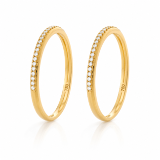 5468Z – Par de Aparador em Ouro 18k com Zircônias + Estojo Luxo