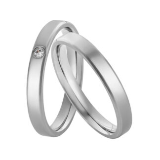 Alianças de Aço Slim Amarus 3mm + Estojo Luxo