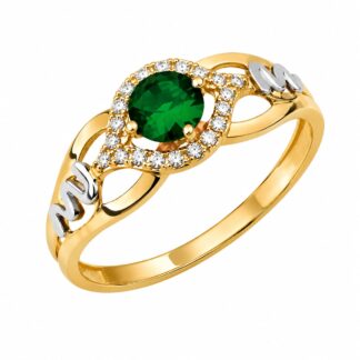 AF002 – Anel de Formatura em Ouro 18k com Zircônias + Estojo Capelo