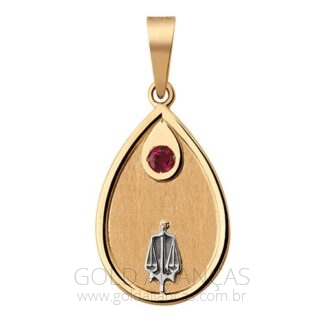 AF015 - Pingente em Ouro 18k Graduação Personalizável + Estojo Luxo