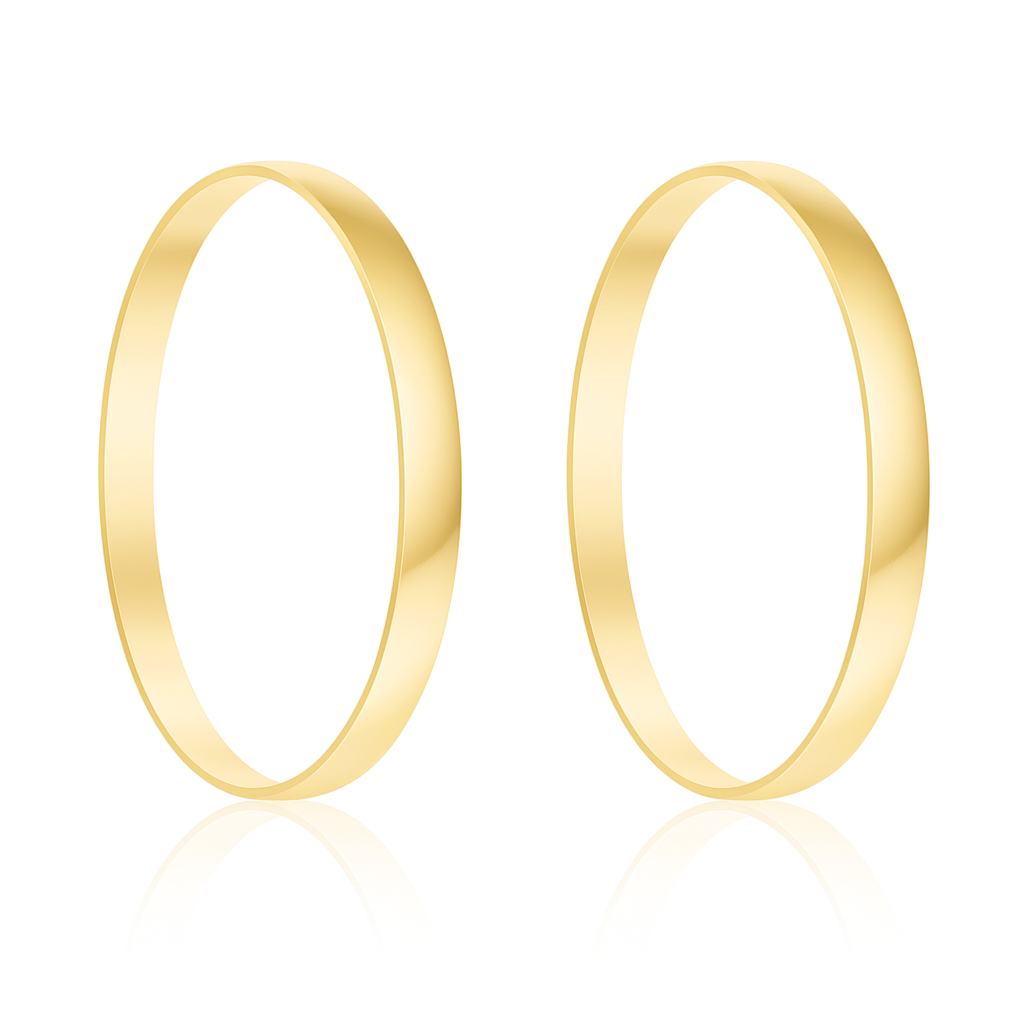 Kit Alianças em Ouro 18k mod. Ágata 02T + Solitário GA100-4 Garras + Estojo Love R