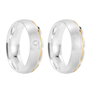 AL606 – Alianças de Compromisso em Prata 950 + Estojo ❤️