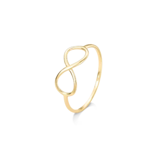 ANP019 - Anel em Ouro 18k Infinito Vazado + Estojo Luxo