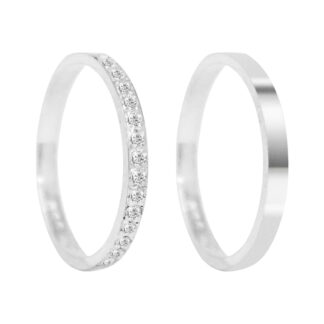 AP2MM - Alianças de Compromisso em Prata 950 (Pode utilizar como aparadores) + Estojo Luxo