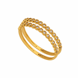 5184Z - Par de Aparador em Ouro 18k com Zircônias + Estojo Luxo