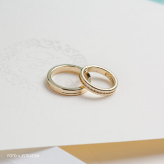 Alianças Aço Atena 3.45mm G. IPG + Estojo Luxo