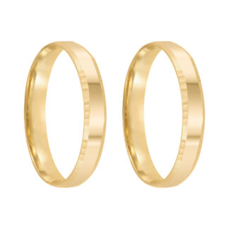 Kit Alianças em Ouro 18k Mod. Aquamarine 06A + Solitário Sol47Z + Estojo Luxo