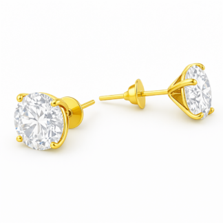 BPED700 – Brinco em Ouro 18k Zircônia 5,0mm + Estojo Luxo