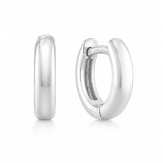 Brinco Click em Ouro 18k Branco + Estojo Luxo