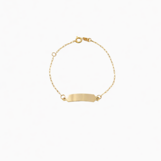 PCC_504_065 – Pulseira em Ouro 18k Baby Chapinha + Estojo Infantil