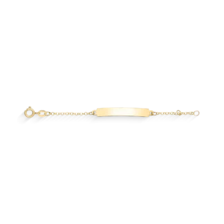 PCC_POR_120 - Pulseira em Ouro 18k Portuguesa Maciça com Chapa 14cm e Redutor + Estojo Luxo