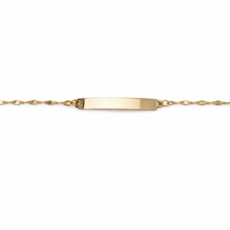 PCI_CFE_065 – Pulseira Infantil em Ouro 18k Chapinha + Estojo Luxo