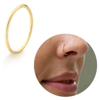 PIER001 - Piercing em Ouro 18k Argola + Estojo Luxo