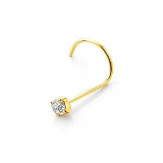 PIER002 - Piercing Nariz Ouro 18k + Estojo Luxo