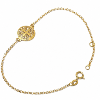 PL139 -Pulseira São Bento em Ouro 18K – Malha Portuguesa + Estojo Luxo