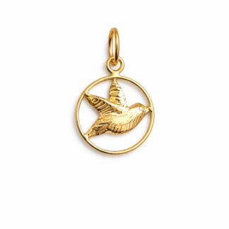 Pingente Espírito Santo Vazado em Ouro 18K + Estojo Luxo