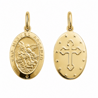 DS536 - Pingente Medalha São Miguel Arcanjo + Estojo Luxo