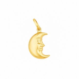 GA - Pingente Meia Lua em Ouro 18K + Estojo Luxo