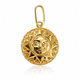 Pingente Sol em Ouro 18K + Estojo Luxo