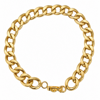 Pulseira em Ouro 18k 20cm Groumet + Estojo Luxo