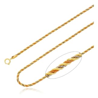 Cordão Baiano Tricolor 40 cm + Estojo Luxo