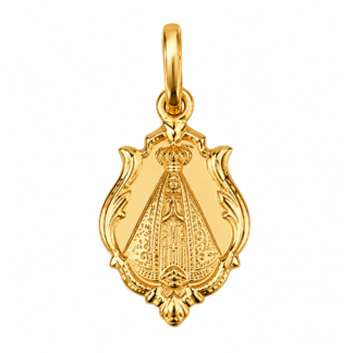 DS046P - Pingente em Ouro 18k Nossa Senhora Aparecida + Estojo Luxo